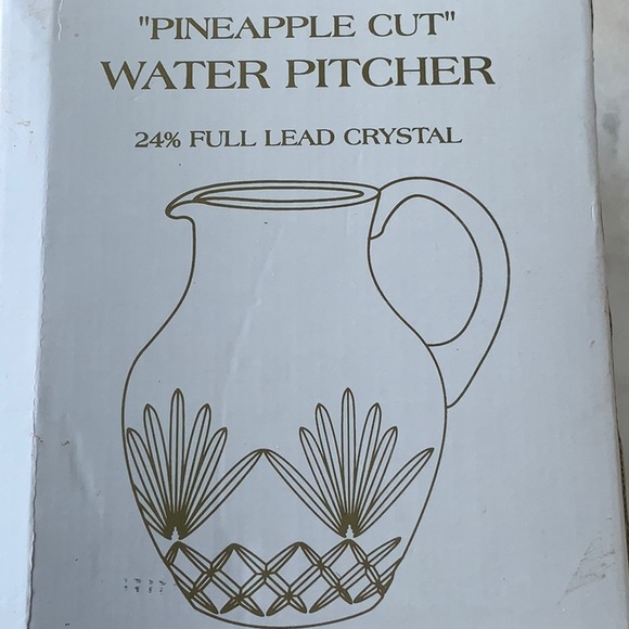 GODINGER WATER PITCHER PINEAPPLE COLLECTION CUT CRYSTAL 48 OZ NIB VINTAGE Y2K - Picture 11 of 12